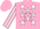 Silk - Pink, white stars, white star stripe on sleeves