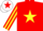 Silk - Red, Yellow star, striped sleeves, White cap, Red star