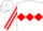 Silk - White, red diamond hoop, red diamond stripe on sleeves