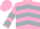 Silk - Pink, silver chevrons, silver chevrons on sleeves, pink cap