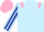 Silk - Light blue, pink epaulettes, light blue & dark blue striped sleeves, pink cap