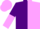 Silk - Purple and lilac diagonal halves, purple and lilac halved sleeves, purple and lilac halved cap