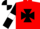 Silk - red, black maltese cross, black sleeves, white armlets, black and white quartered cap