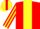 Silk - Red, Yellow stripe, striped sleeves