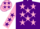 Silk - Purple, Pink stars, Pink sleeves, Purple stars and stars on cap