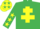 Silk - Emerald green, yellow cross of lorraine, stars on sleeves and cap