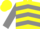 Silk - Neon yellow, grey chevrons, grey 'zz' emblem, grey sleeves
