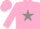 Silk - Pink, pink 'cs' on grey star, pink sleeves