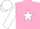 Silk - Pink, White star, sleeves and cap