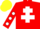 Silk - Red, White Cross of Lorraine, Red sleeves, White spots, yellow cap