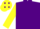 Silk - Purple body, yellow arms, yellow cap, purple diamonds
