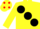 Silk - Yellow, large black spots, yellow cap, red spots