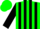 Silk - Green, black 'h', black stripes on sleeves, green cap