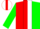 Silk - Red and green halves, red 'rc' on white panel, red and green opposing sleeves