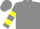 Silk - Dk gray, yellow bars on sleeves, yellow 'jb' yellow circle