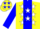 Silk - Yellow, blue 'a', blue stripe, white stars on blue sleeves