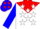 Silk - White, red and blue 'b' on back, red yoke, white stars on blue sleeves