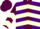 Silk - purple, maroon panel, cream chevrons, maroon sleeves, cream chevrons, maroon cap