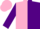Silk - Pink and purple diagonal halves, pink bars on purple sleeves