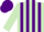 Silk - Light green and purple stripes, purple cap