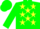 Silk - Green, yellow stars, green cap