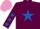 Silk - Maroon, Royal Blue star, Maroon sleeves, Royal Blue stars, Mauve cap