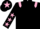 Silk - Black, pink epaulets, black sleeves, pink stars, black cap, pink star