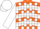 Silk - Orange, white inverted chevrons, white blocks on sleeves, white cap