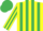 Silk - Yellow, emerald Green Stripes, Yellow Arms, emerald Green Stripes, emerald Green Cap