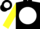 Silk - Black, white ball, yellow sleeves