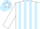 Silk - White and light blue stripes, white sleeves, light blue cap, white star
