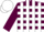 Silk - Maroon, white blocks, white stripes on maroon sleeves, white cap