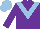 Silk - Purple, Light Blue chevron, Light Blue cap