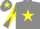 Silk - Grey, yellow star, diabolo on sleeves, yellow star on cap