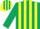Silk - Dark green & yellow stripes, dark green sleeves, striped cap