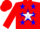 Silk - Red, blue trimmed white star, blue stars and red cuffs on sleeves