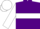 Silk - Purple, White hoop, White sleeves, Purple hoops, White cap