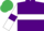 Silk - Purple, White hoop, White sleeves, Purple armlets, Emerald Green cap