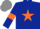 Silk - Dark Blue, Orange star, armlets, Grey cap