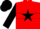 Silk - Red, black, black star between hoop on sleeves, red and black cap