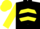 Silk - Black,  yellow ball, black chevrons on yellow sleeves, yellow cap