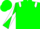Silk - Green, white epaulets, green eagle on white belt, green and white diagonally quartered sleeves