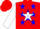 Silk - Red and blue, red 'e' in white star frame, red and blue stars on white sleeves, red cap