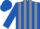 Silk - royal blue, grey stripes, royal blue cap