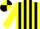 Silk - Yellow, black stripes, yellow and black quartered cap