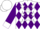 Silk - White, white 's' in purple horse head, purple diamonds, white stars and cuffs on purple sleeves, white cap