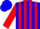 Silk - Blue, red circled 'rr', red stripes on sleeves, blue cap