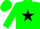 Silk - Green, black star, green cap