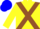 Silk - Yellow, Brown cross belts, Blue cap