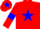 Silk - Red, blue star and armlets, red cap, blue star